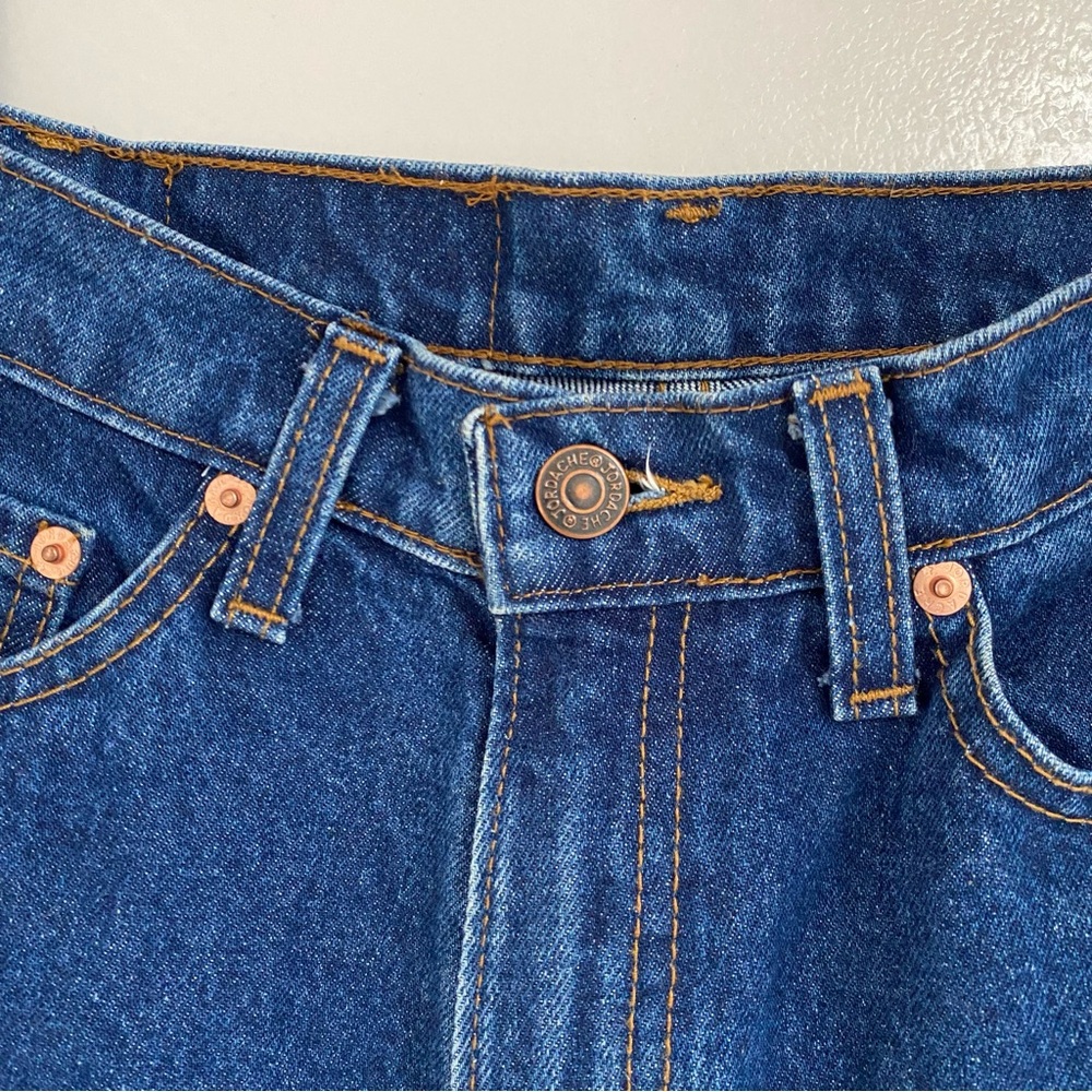 Vintage Jordache tapered leg high rise blue denim jeans, 9/10 - Picture 9 of 13